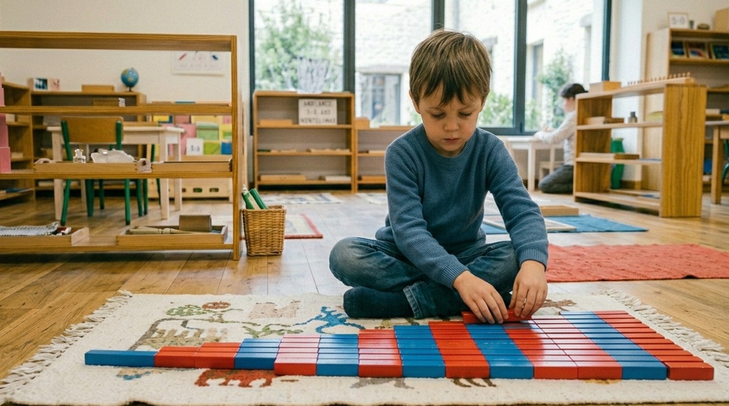 Activités Montessori 4-6 ans : alphabet mobile et mathématiques concrètes