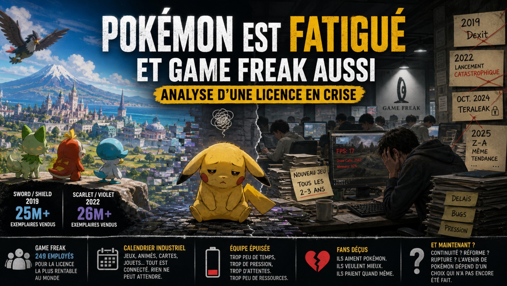 Pokémon est fatigué et Game Freak aussi : analyse d'une licence en crise
