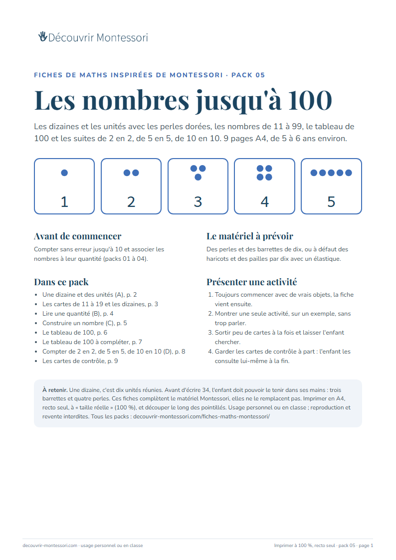 Première page du pack 05