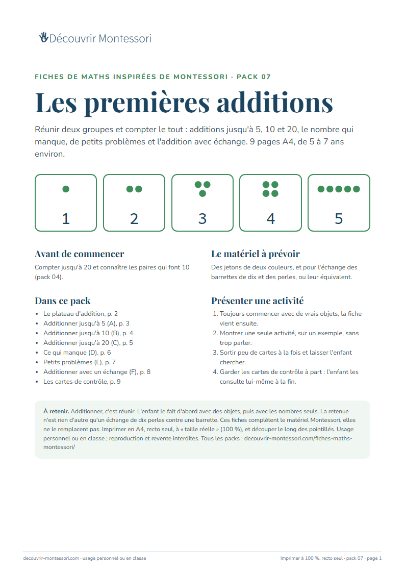 Première page du pack 07