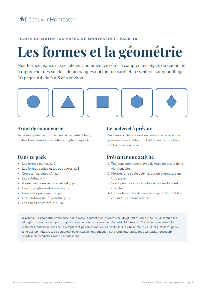 Première page du pack 10
