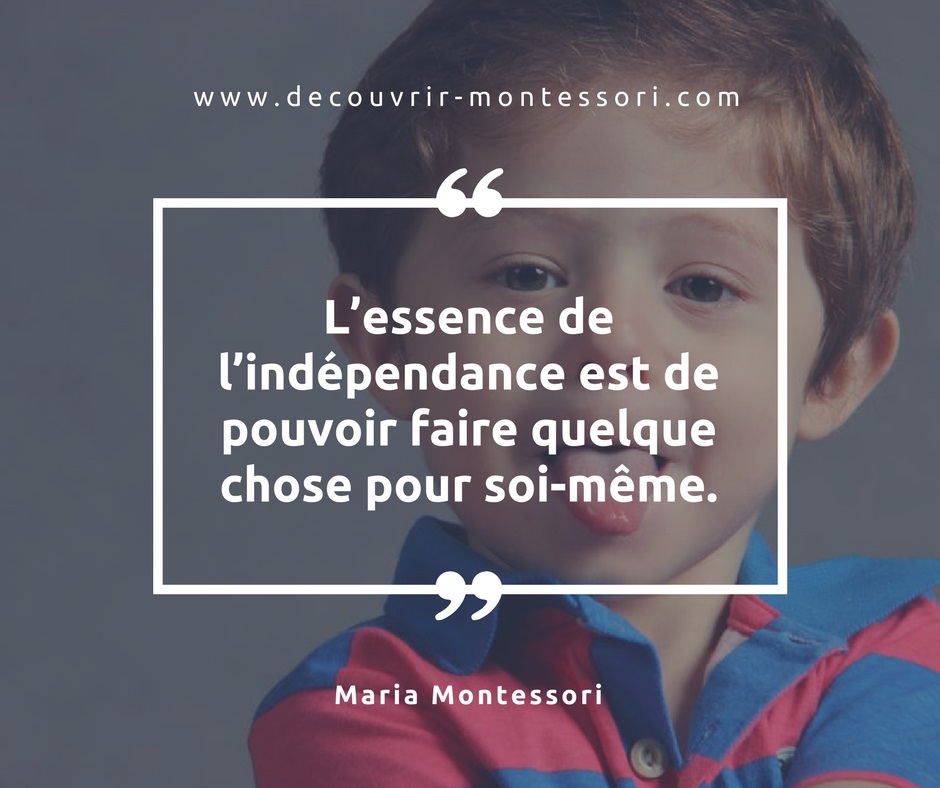 Favoriser l'autonomie de l'enfant