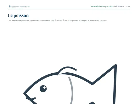Une fiche du pack « Déchirer et coller »
